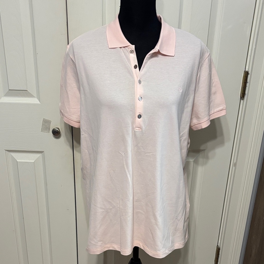 Lauren Ralph Lauren Plus Pique Polo